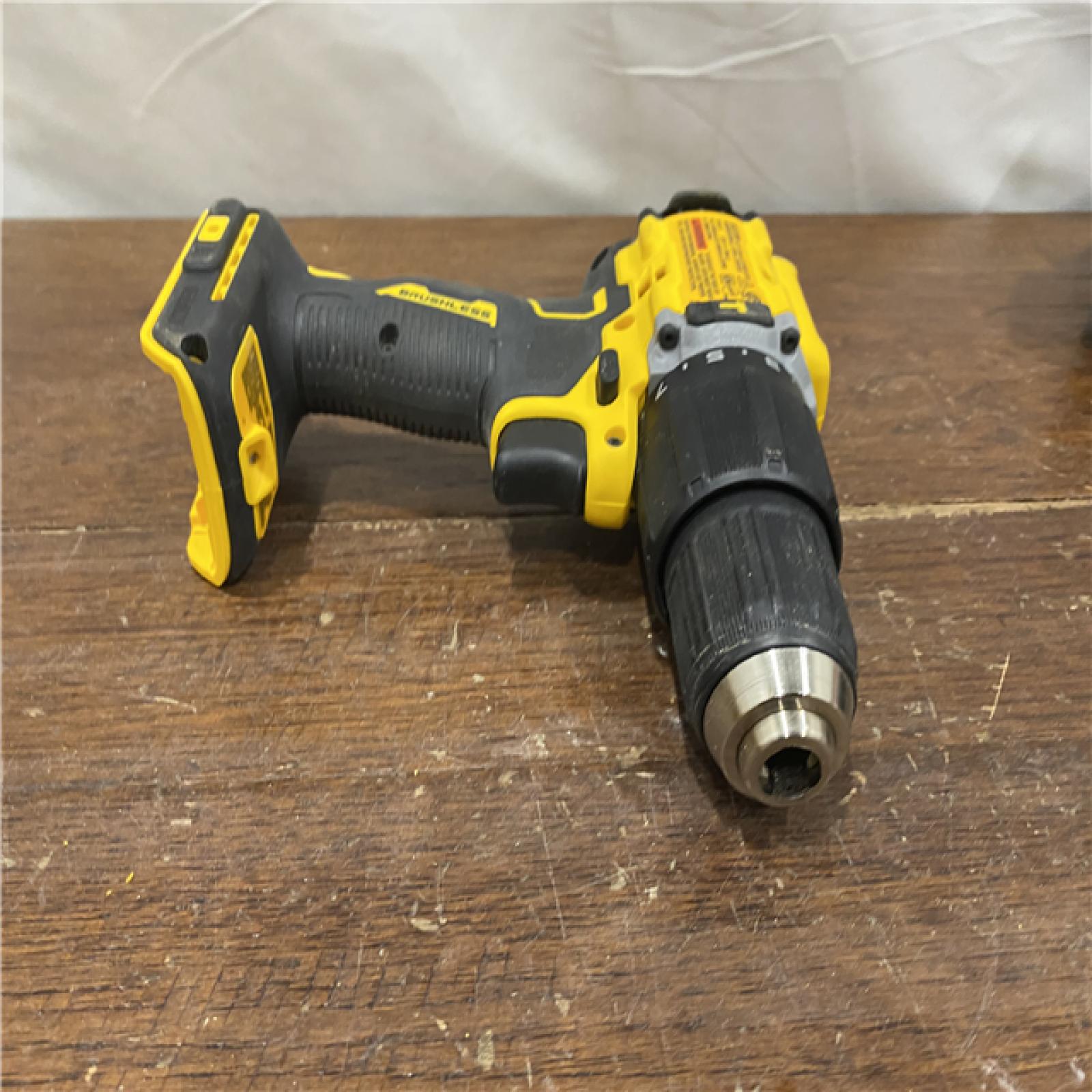 AS-IS DEWALT ATOMIC 20-Volt Lithium-Ion Cordless 1/2 in. Compact Hammer Drill with 3.0Ah Battery, Charger and Bag