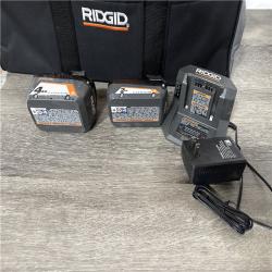 California AS-IS Ridgid 18V 8-Tool Combo Kit  Includes (2) Batteries  Charger & Bag