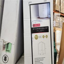 Phoenix Location Delta 38 in. W x 73.88 in. H 2-Piece Corner Shower White Pallet (5 Boxes)