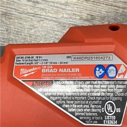 AS-IS Milwaukee FUEL 18-Volt Lithium-Ion Brushless Cordless Gen II 18-Gauge Brad Nailer (Tool-Only)