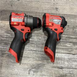 AS-IS Milwaukee FUEL 12-Volt Lithium-Ion Brushless Cordless Hammer Drill and Impact Driver Combo Kit