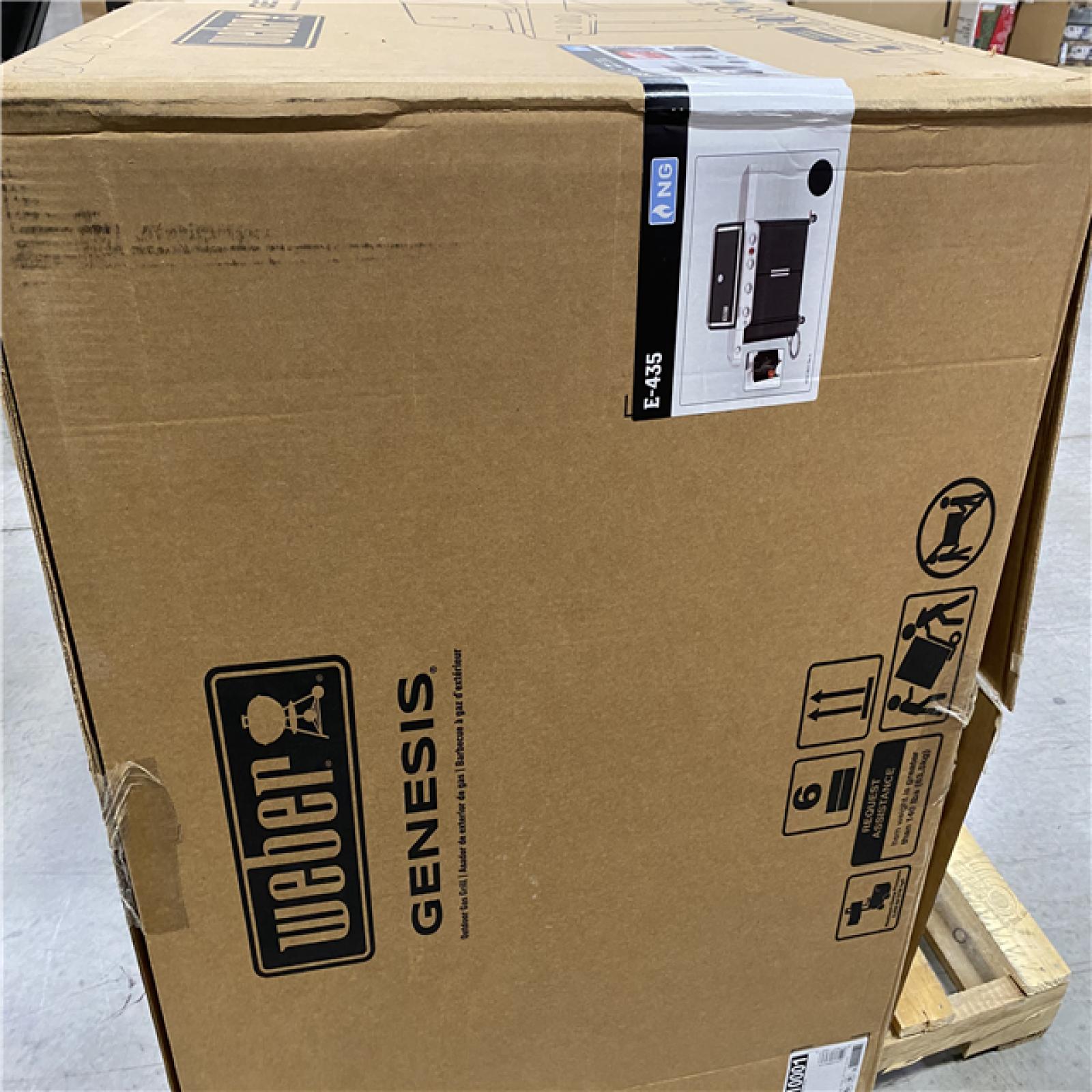 DALLAS LOCATION - Weber Genesis E-435 4-Burner Natural Gas Grill in Black with Side Burner