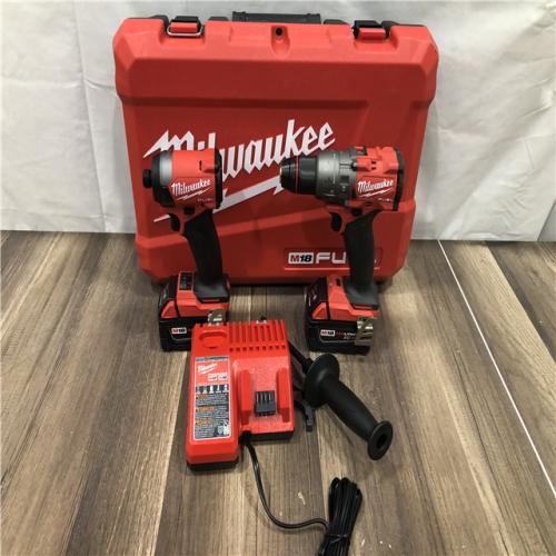 AS-IS Milwaukee FUEL 18V Lithium-Ion Brushless Cordless Hammer Drill and Impact Driver Combo Kit
