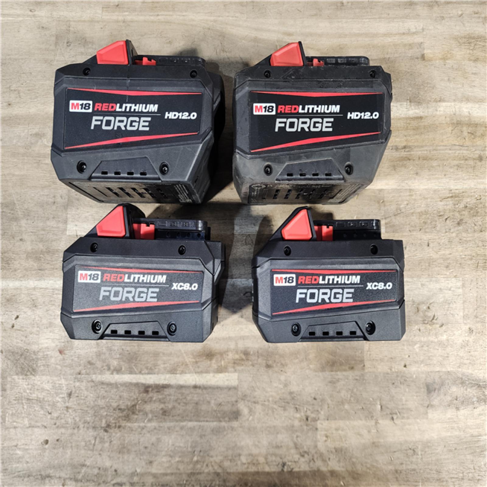 HOUSTON LOCATION - AS-IS MILWAUKEE FORGE BATTERY PACK QTY - 4