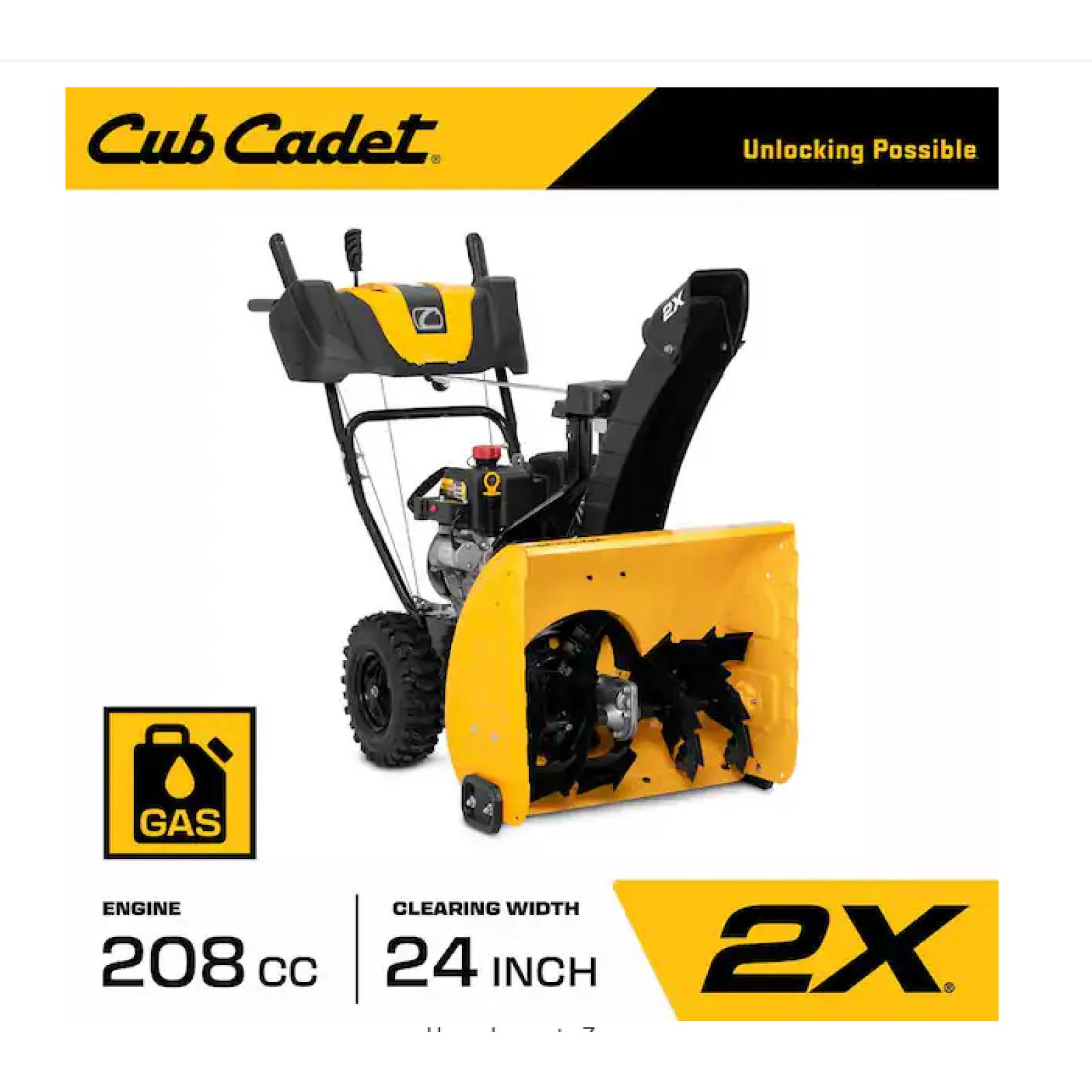 DALLAS LOCATION - Cub Cadet 2 in. x 24 in. 208 cc Electric Start Gas 2-Stage Snow Blower