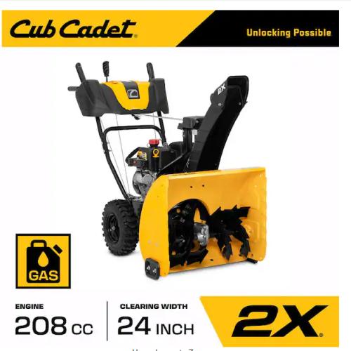 DALLAS LOCATION - Cub Cadet 2 in. x 24 in. 208 cc Electric Start Gas 2-Stage Snow Blower