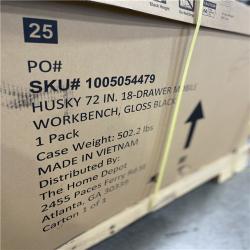 DALLAS LOCATION - Husky Tool Storage 72 in. W Standard Duty Gloss Black Mobile Workbench Tool Chest
