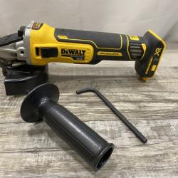 AS-IS DEWALT 20V MAX XR Cordless Brushless 4.5 in. Slide Switch Small Angle Grinder with Kickback Brake (Tool Only)