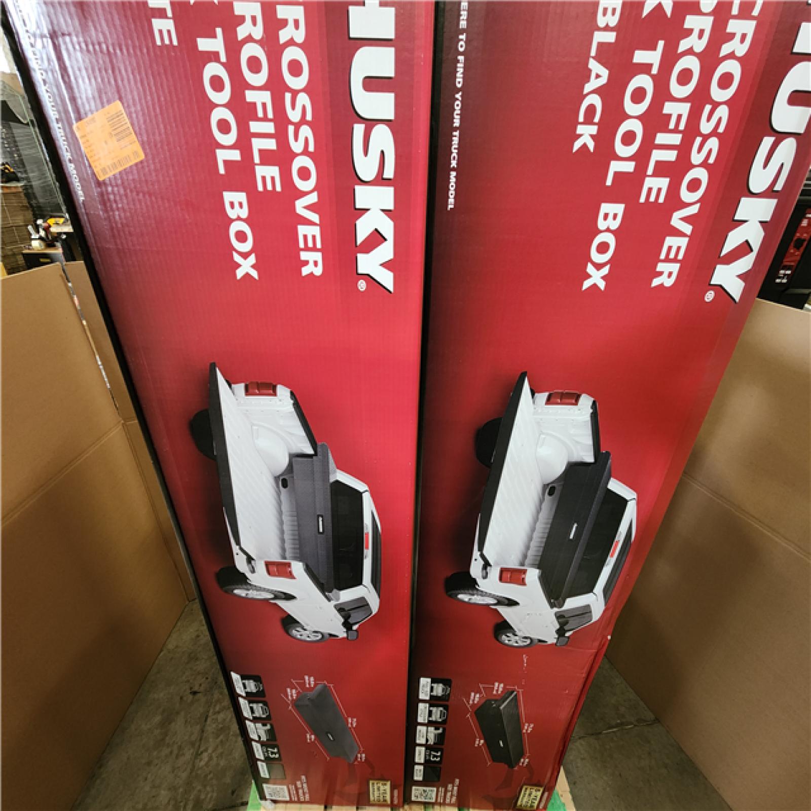 Phoenix NEW Mixed Husky Matte Black Aluminum Full Size Crossbed Truck Tool Box Pallet (4-Boxes)