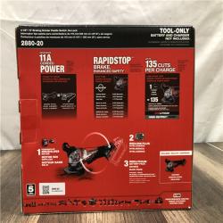 NEW- Milwaukee FUEL 18V Lithium-Ion Brushless Cordless 4-1/2 in./5 in. Grinder w/Paddle Switch (Tool-Only)