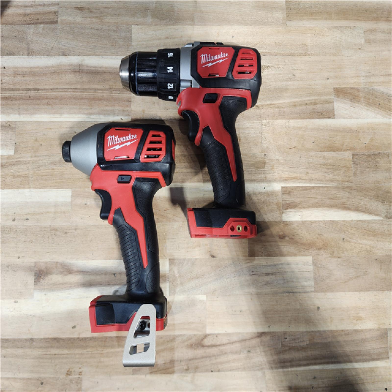 HOUSTON LOCATION - AS-IS Milwaukee  18V Lithium-Ion Cordless Drill Driver/Impact Driver Combo Kit