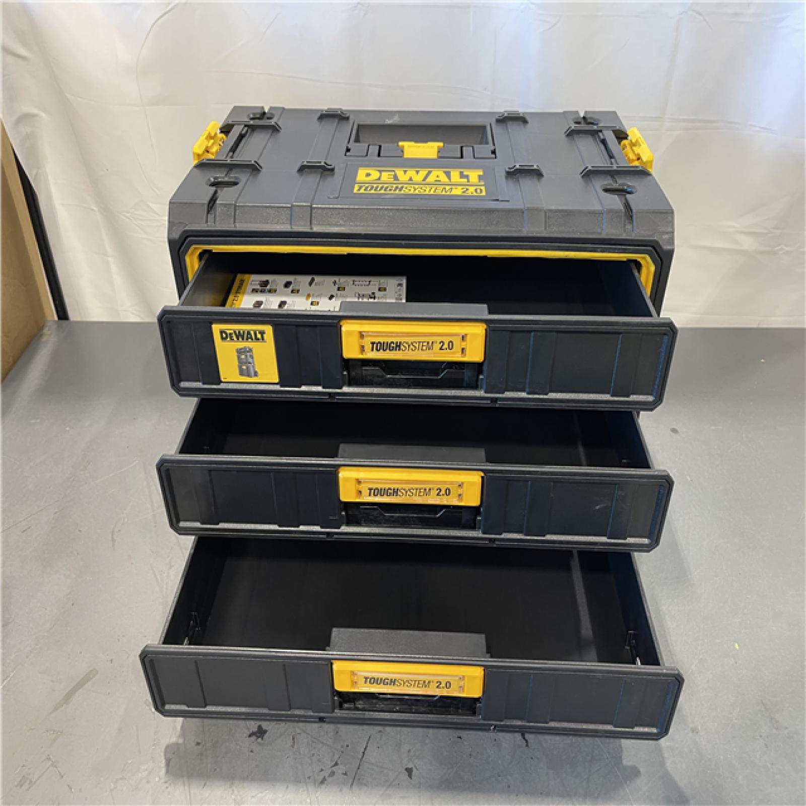 AS-IS - Dewalt Toughsystem 2.0, 12.3 in. W Tool Box 3-Drawer