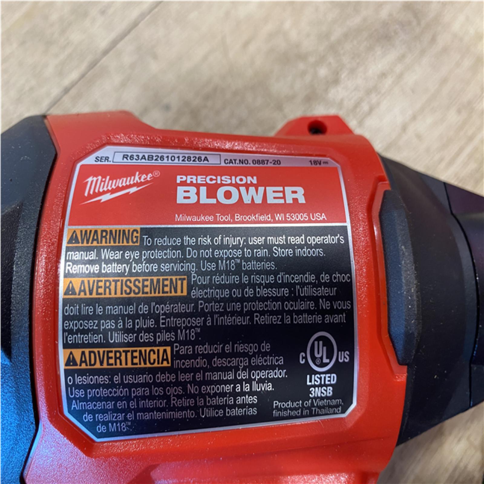 AS-IS Milwaukee 18V Lithium-Ion 570 MPH Brushless Cordless Precision Blower (Tool-Only)