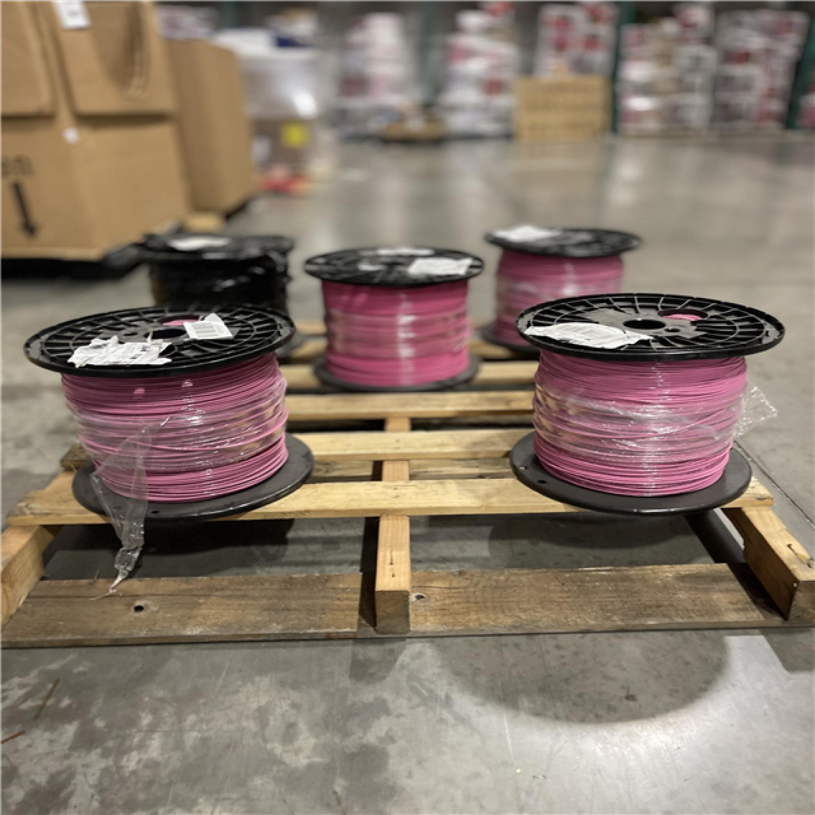 DALLAS LOCATION - AS-IS Southwire 2,500 ft. 10 Pink Stranded CU THHN Wire (5 SPOOLS)(SEE NOTES)