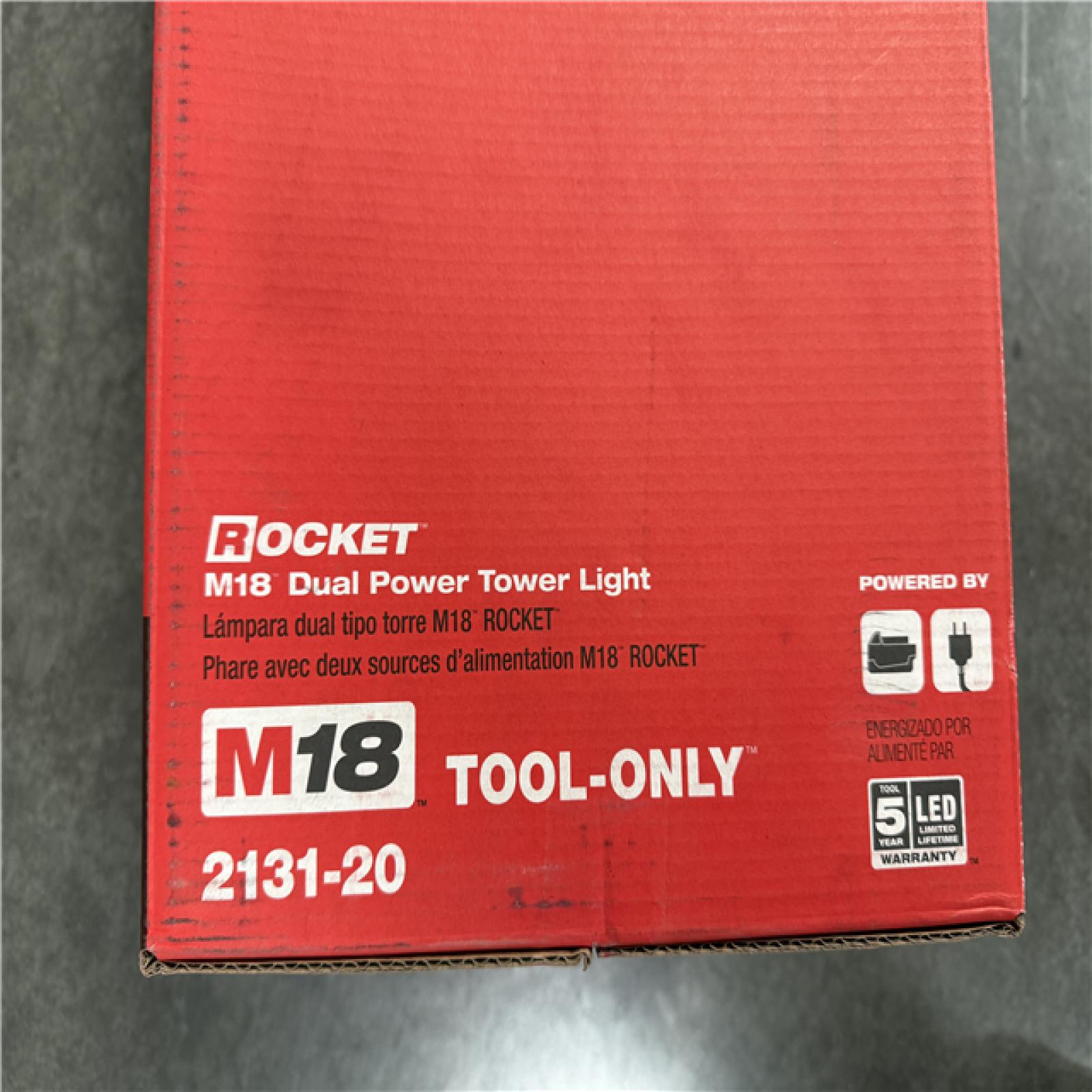 California NEW Milwaukee Rocket M18 Dual Power Tower Light (Tool Only)