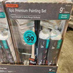 Phoenix NEW Premium 6 Piece Paint Applicator Kit with Tray  Woven Roller Covers  Roller Frame  and Paint Brush (120-Boxes)