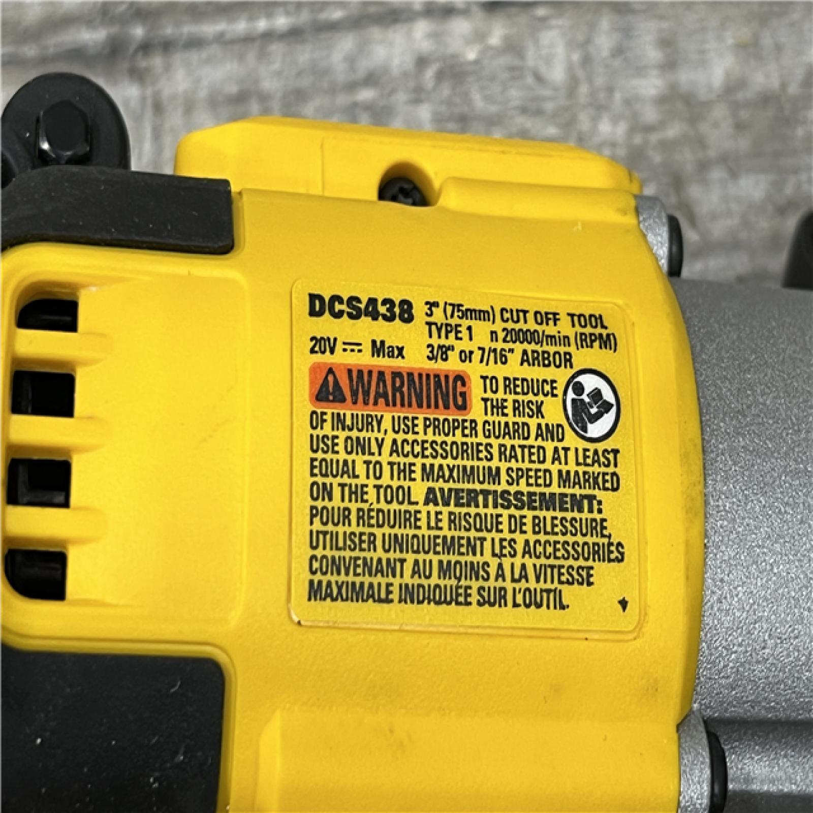AS-IS DEWALT 20V XR Cordless 3 in. Cut-Off Tool (Tool Only)