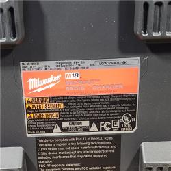HOUSTON LOCATION - AS-IS Milwaukee 2950-20 18V M18 PACKOUT Lithium-Ion Cordless Radio + Charger (Tool Only)