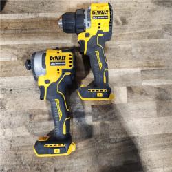 HOUSTON LOCATION - AS-IS Dewalt DCK225D2 20V MAX ATOMIC Brushless Compact Lithium-Ion 1/2 in. Cordless Drill Driver and 1/4 in. Impact Driver Combo Kit with 2 Batteries 2 Ah