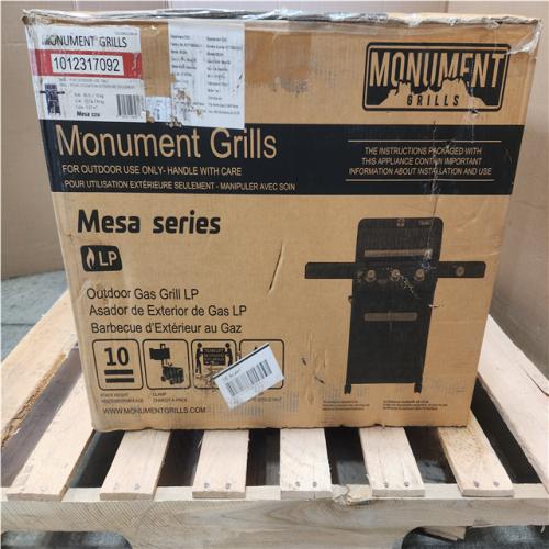 Phoenix NEW Monument Grills Mesa 3-Burner Propane Gas Grill in Black with Clear View Lid  LED Controls  Smoke Box  and Side Burner (SEALED)