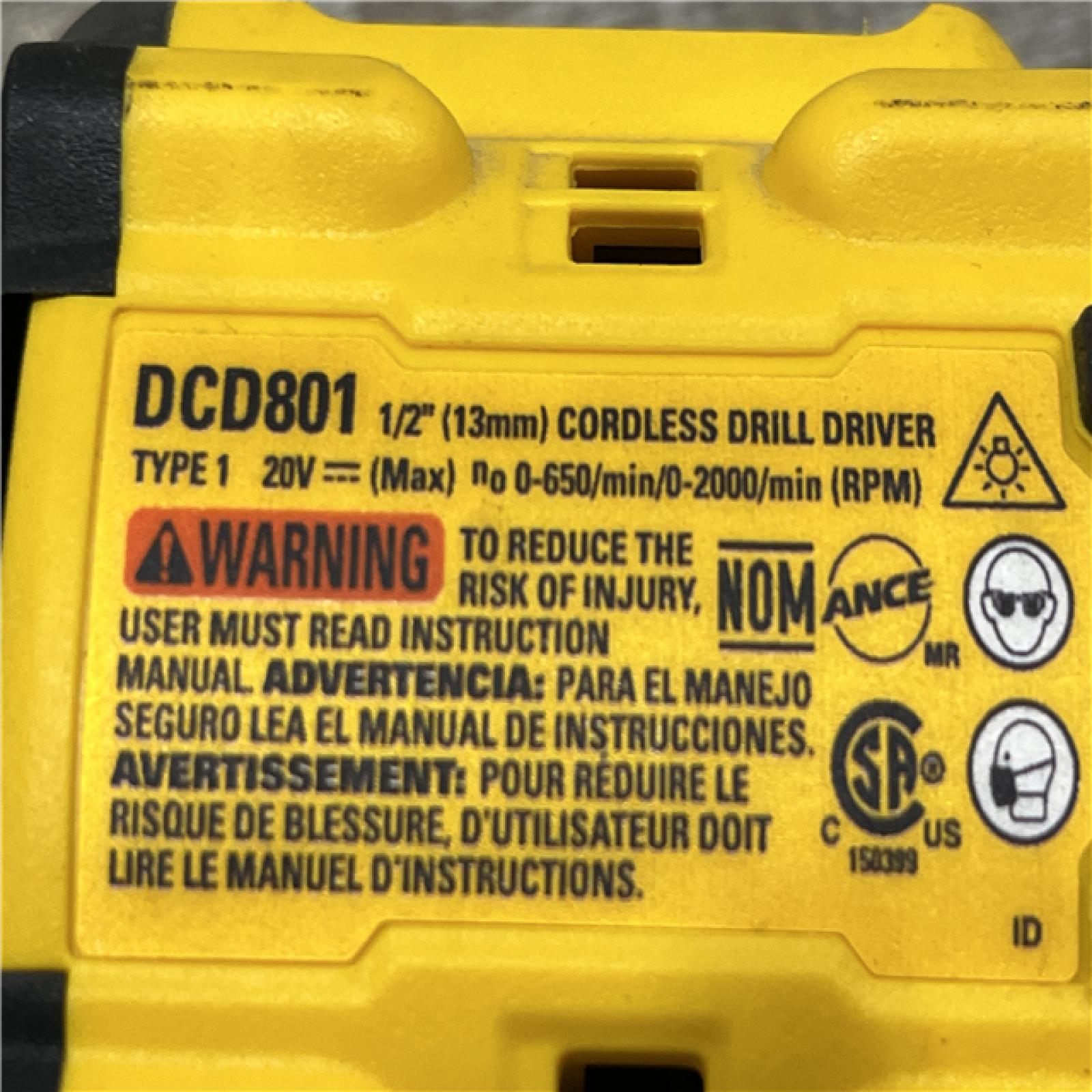 AS-IS  DEWALT 20V MAX XR Brushless Cordless 1/2 in. Drill/Driver (Tool Only)