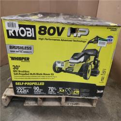 Phoenix NEW RYOBI 80V HP Brushless Battery Cordless Electric 30 in. Multi-Blade Lawn Mower with Battery and Charger