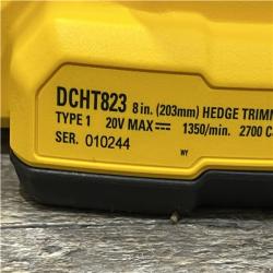 AS-IS DEWALT 20V 8 in. Compact Cordless Hedge Trimmer (Tool-Only)