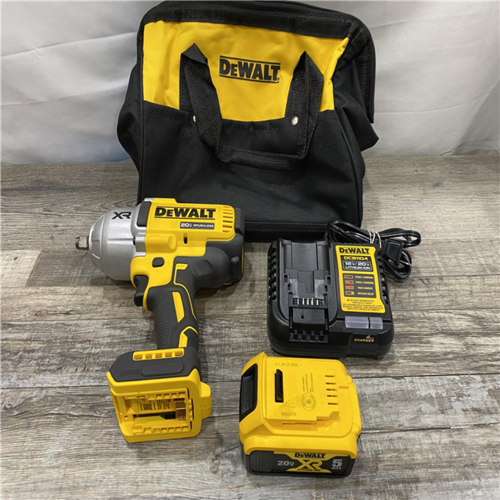 AS-IS DEWALT 20V MAX Lithium-Ion Cordless 1/2 in. Impact Wrench Kit