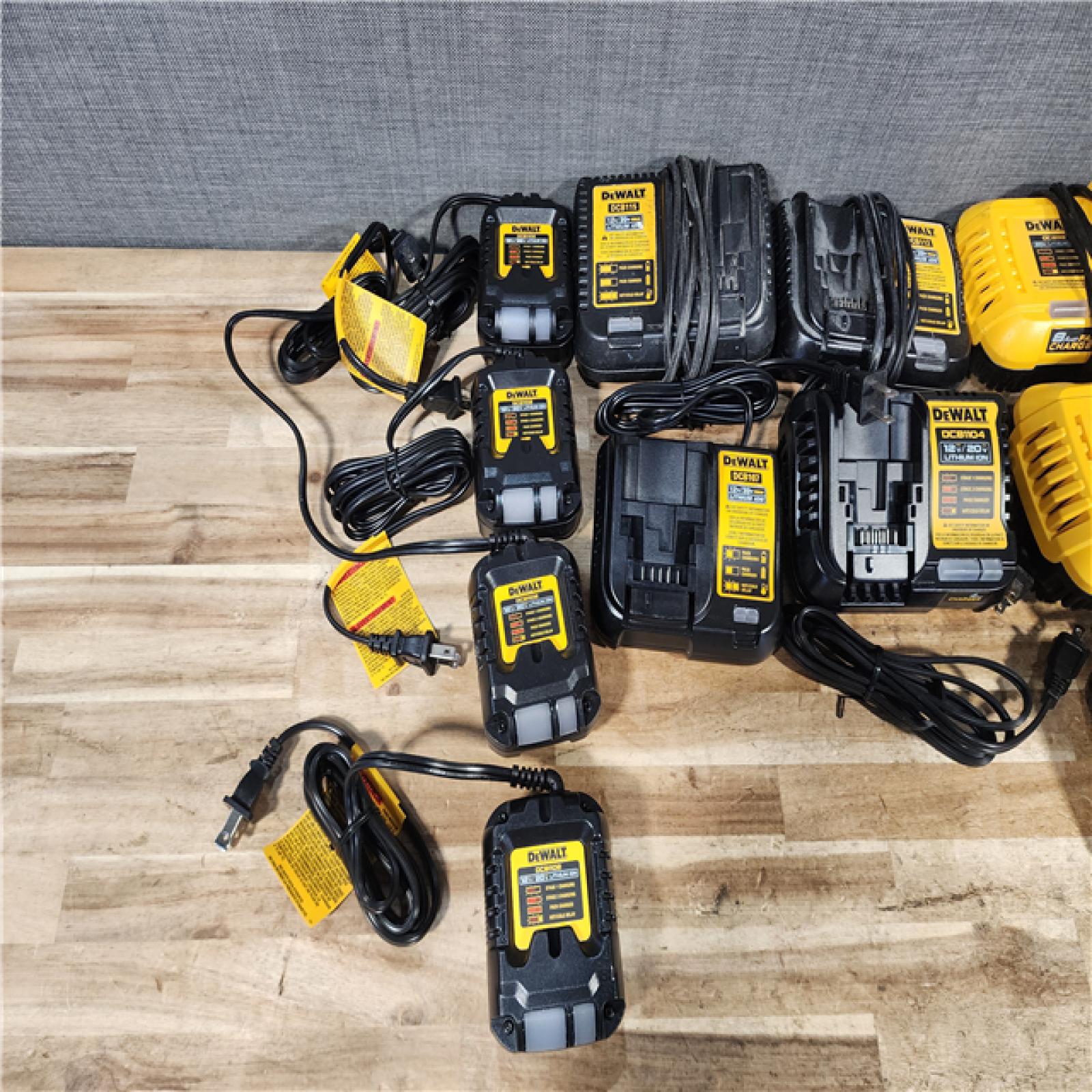 HOUSTON LOCATION - AS - IS DEWALT BATTERY CHARGER PACK QTY - 11