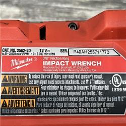 AS-IS Milwaukee FUEL 12V Lithium-Ion Brushless Cordless Stubby 3/8 in. Impact Wrench (Tool-Only)