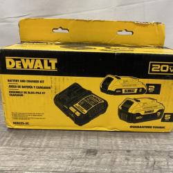 NEW - DEWALT 20V MAX Lithium-Ion Battery Kit with 5.0Ah and 2.0Ah Battery and Charger