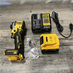 AS-IS DEWALT ATOMIC 20V MAX Lithium-Ion Cordless 1/4 in. Brushless Impact Driver Kit
