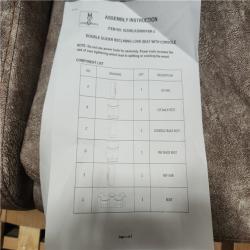 Phoenix NEW Home Elegance Double Glider Reclining Love Seat with Console in BLK/BRW/FBR-2