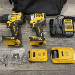 AS-IS DEWALT 20V XR Lithium-Ion Cordless 2-Tool Combo Kit
