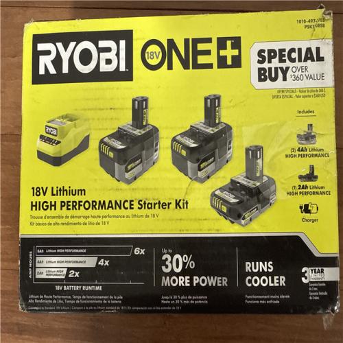 California NEW Ryobi 18V High Performance Starter Kit (includes 3 Batteries & Charger)