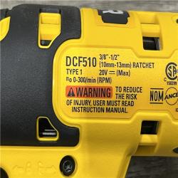 AS-IS DEWALT 20-Volt Cordless 3/8 in. to 1/2 in. Ratchet (Tool-Only)