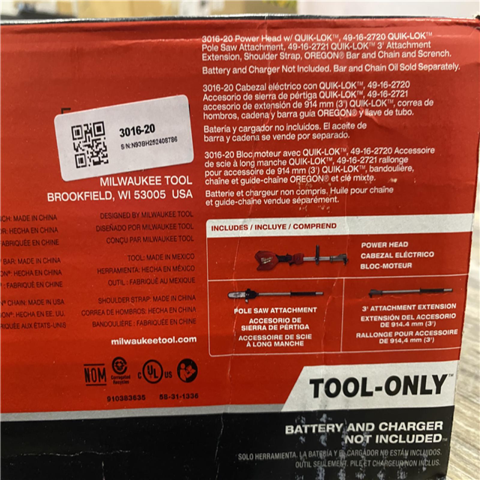 NEW - Milwaukee FUEL 18V 10 in. Brushless Cordless Battery Powered Pole Saw with QUIK-LOK Attachment Capability (Tool-Only)