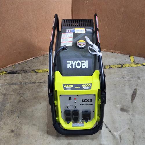HOUSTON LOCATION - AS-IS RYOBI 4000-Watt Recoil Start Gasoline Powered Inverter Generator with CO Shutdown
