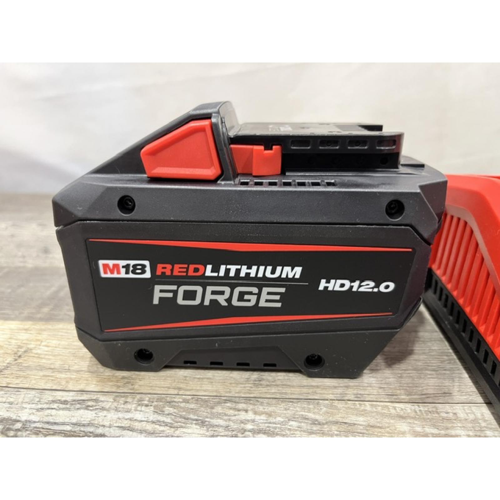 AS-IS Milwaukee 18-Volt Lithium-Ion REDLITHIUM FORGE Starter Kit with 12. 0Ah Battery and Charger
