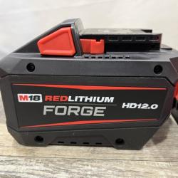 AS-IS Milwaukee 18-Volt Lithium-Ion REDLITHIUM FORGE Starter Kit with 12. 0Ah Battery and Charger
