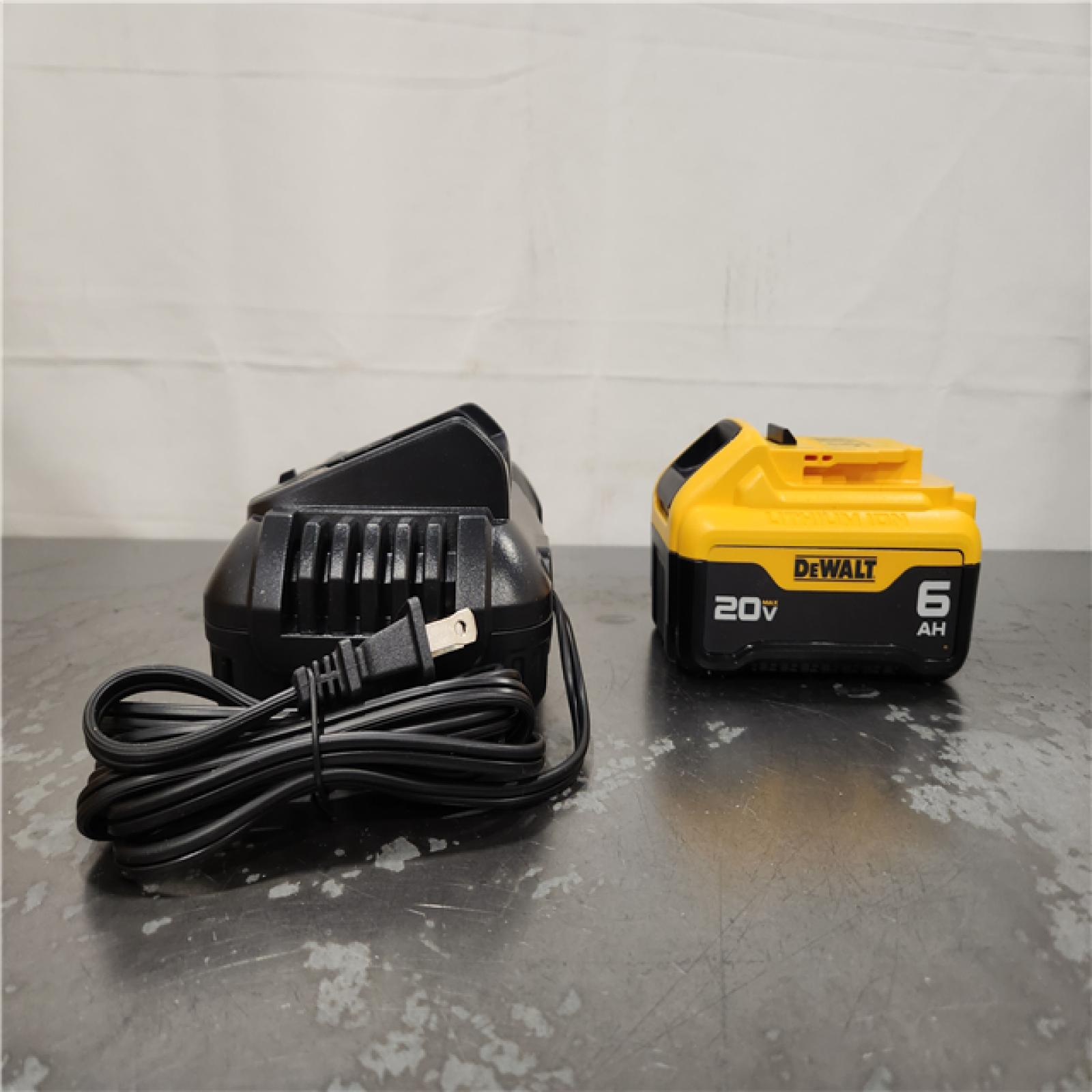 AS-IS- DEWALT 20V MAX Lithium-Ion 6.0 Ah Battery and Charger