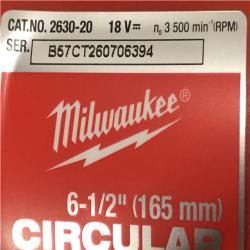 AS-IS Milwaukee 18V Lithium-Ion Cordless 6-1/2 in. Circular Saw (Tool-Only)