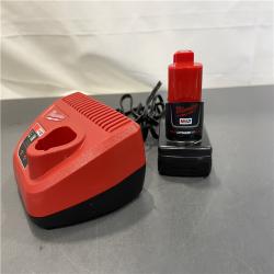 AS-IS - Milwaukee M12 12-Volt Lithium-Ion XC Battery 4.0 Ah and Charger Starter Kit