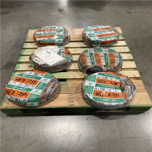 DALLAS LOCATION - Southwire 250 ft. 10/2 Gray Solid CU UF-B W/G Wire PALLET-(6 UNITS)