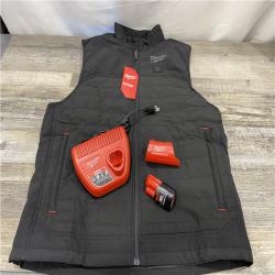 AS-IS Milwaukee Men's Large 12-Volt Lithium-Ion Cordless Axis Black Heated Vest Kit