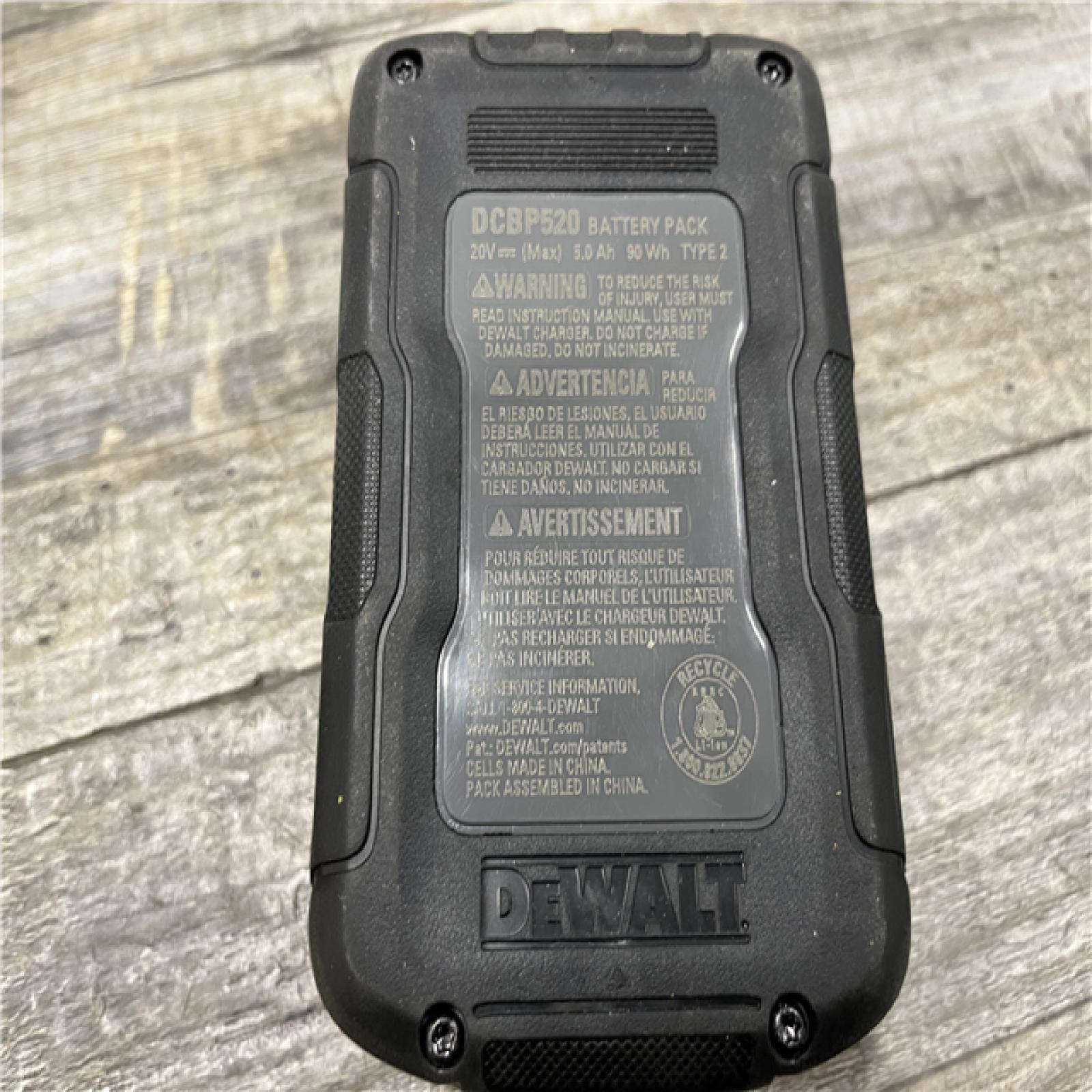 AS-IS DEWALT 20V MAX XR POWERSTACK Lithium-Ion Battery Starter Kit with 5.0Ah Battery and Charger