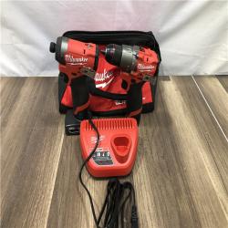 AS-IS Milwaukee FUEL 12-Volt Lithium-Ion Brushless Cordless Hammer Drill and Impact Driver Combo Kit