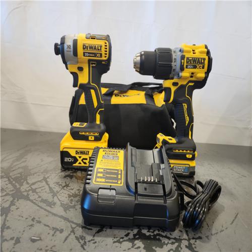 AS-IS- Dewalt DCK249E1M1 20V MAX XR Brushless Lithium-Ion 1/2 in. Cordless Hammer Drill Driver and Impact Driver Combo Kit with 1 (1.7 Ah/4 Ah)