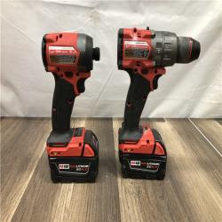 AS-IS Milwaukee FUEL 18V Lithium-Ion Brushless Cordless Hammer Drill and Impact Driver Combo Kit