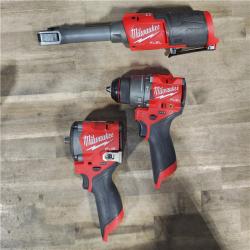 HOUSTON LOCATION - AS-IS MILWAUKEE 3 TOOL COMBO KIT W/ (2) BATTERY & CHARGER